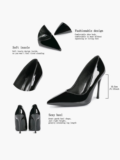 Women's Closed Pointed Toe Classic Stiletto Heels for Wedding Party Evening Dress Shoes YISHIFAN