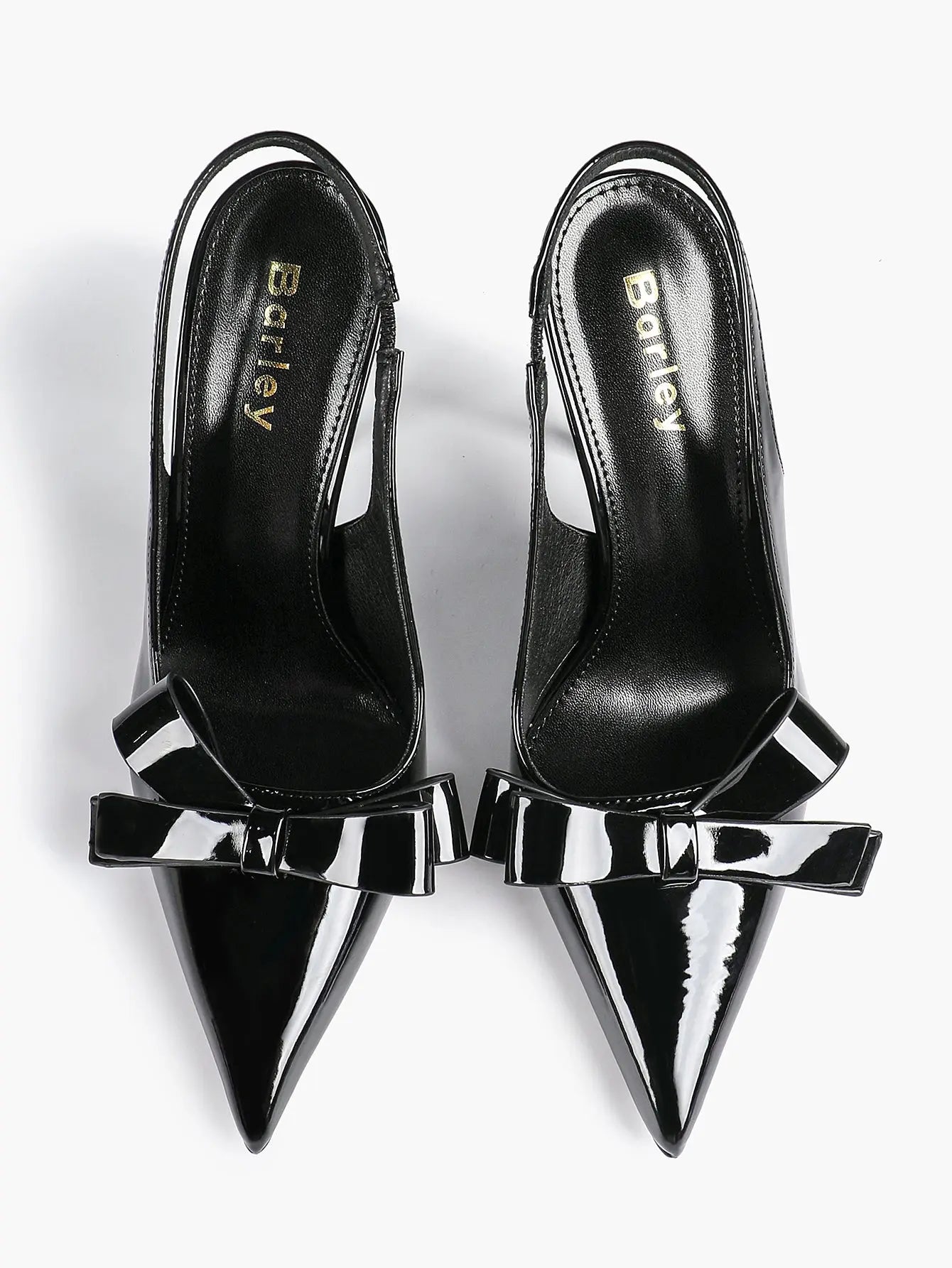 Women's Leather Bowknot High-Heel Closed Toe Pointed Toe Slingback Stiletto Heels Top-quality Shoes YISHIFAN