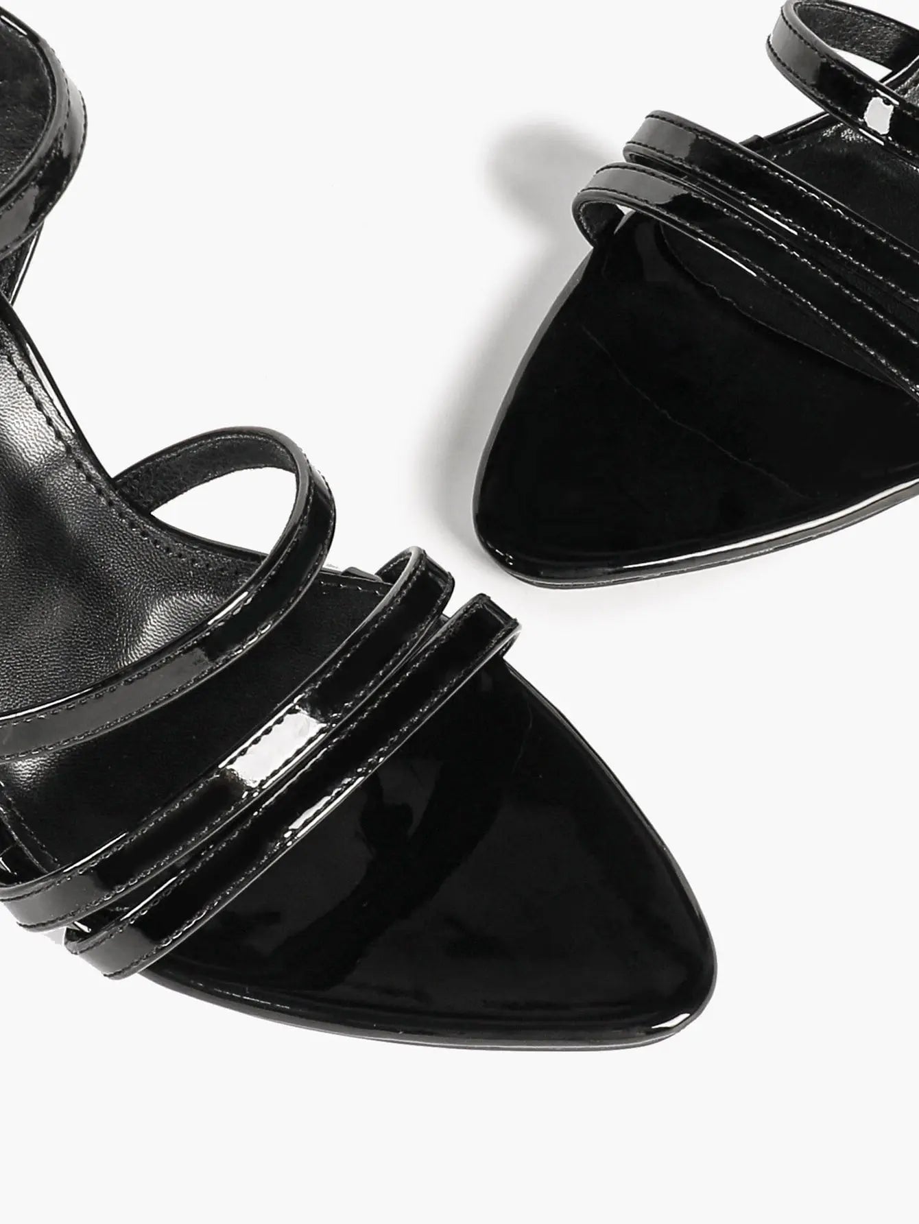Women's Open Toe Stiletto Sandals Ankle Strap Buckle Sexy High Heel Dress Shoes 9.5CM YISHIFAN