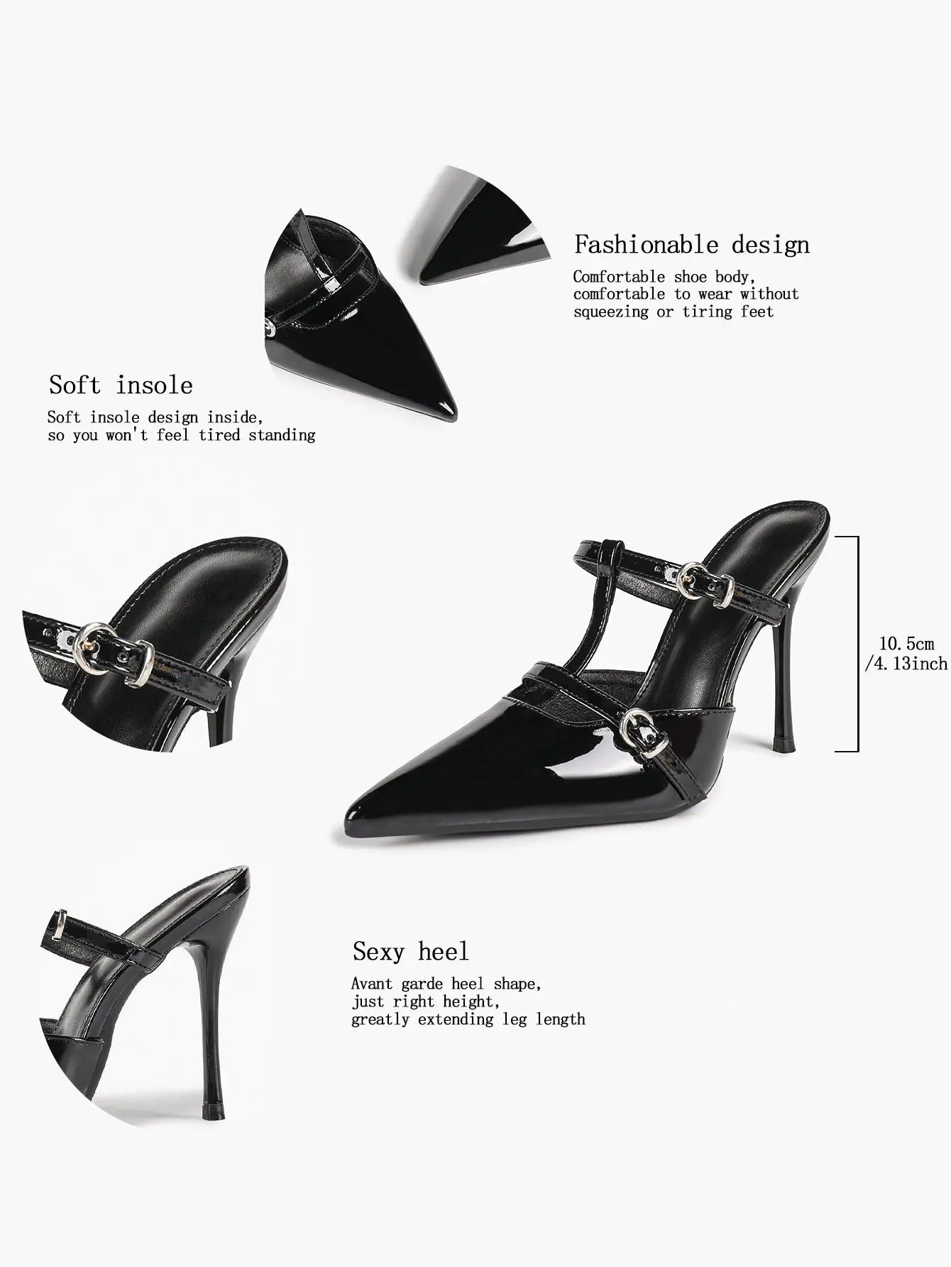 Women's Slingback High Heels Pointed Toe Stilettos Dress Party Pump Shoes YISHIFAN