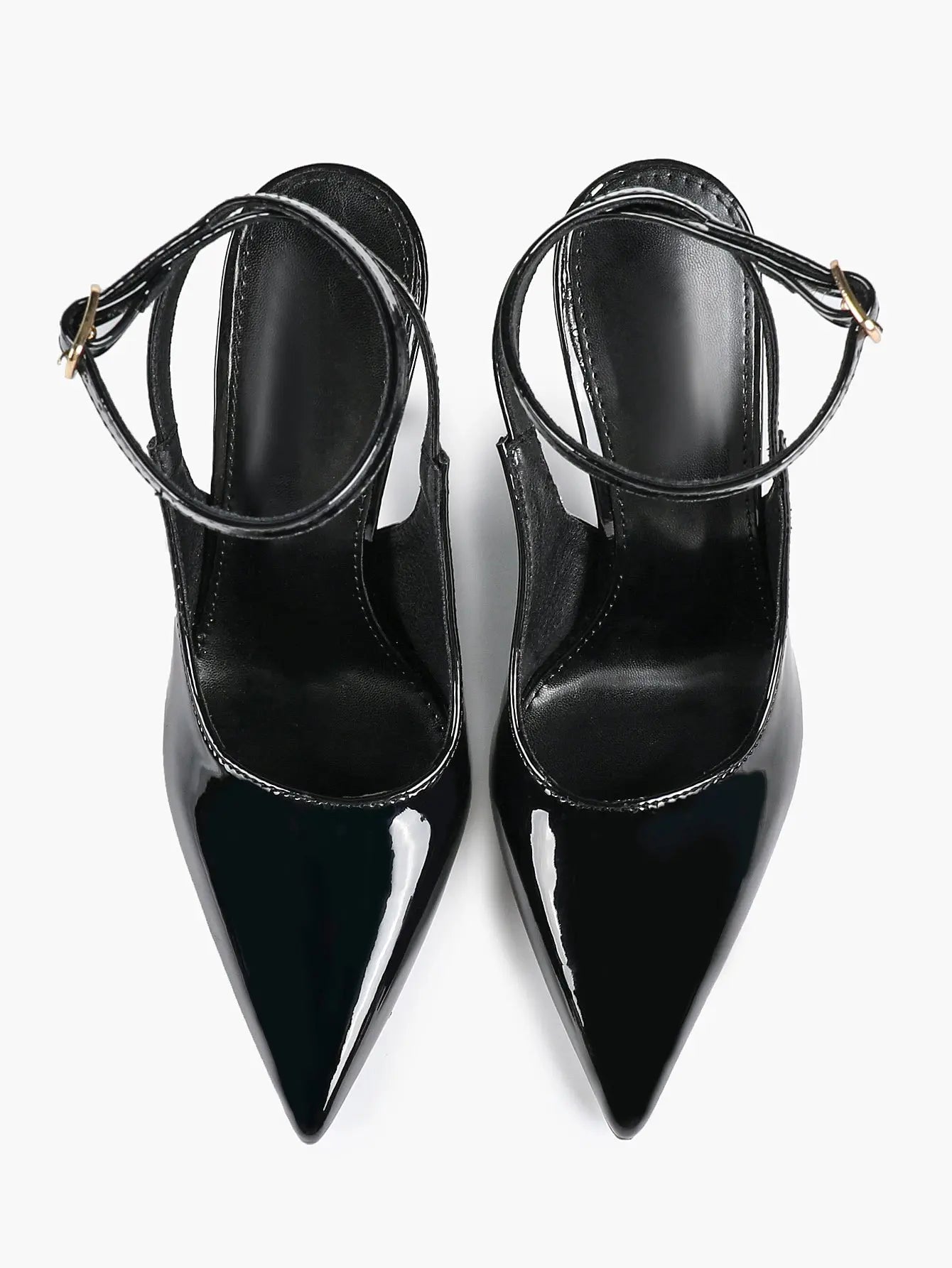 Women's Leather Pointed Toe Closed Toe Ankle Strap Heels Dress Shoes for Wedding Party Office YISHIFAN