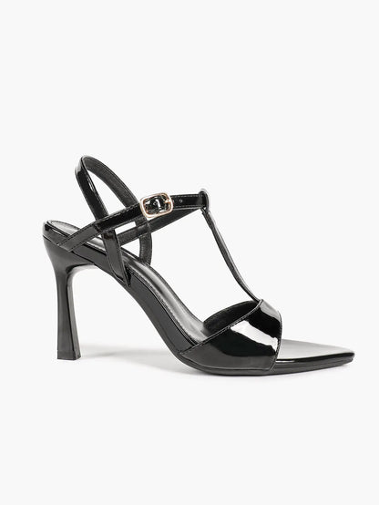Women's Open Toe Stiletto Sandals Ankle Strap Buckle Sexy High Heel Dress Shoes 9.5CM YISHIFAN