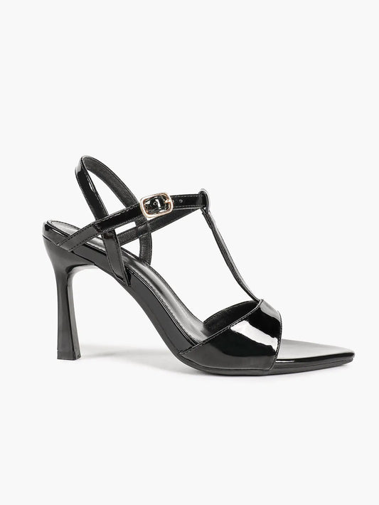 Women's Open Toe Stiletto Sandals Ankle Strap Buckle Sexy High Heel Dress Shoes 9.5CM YISHIFAN