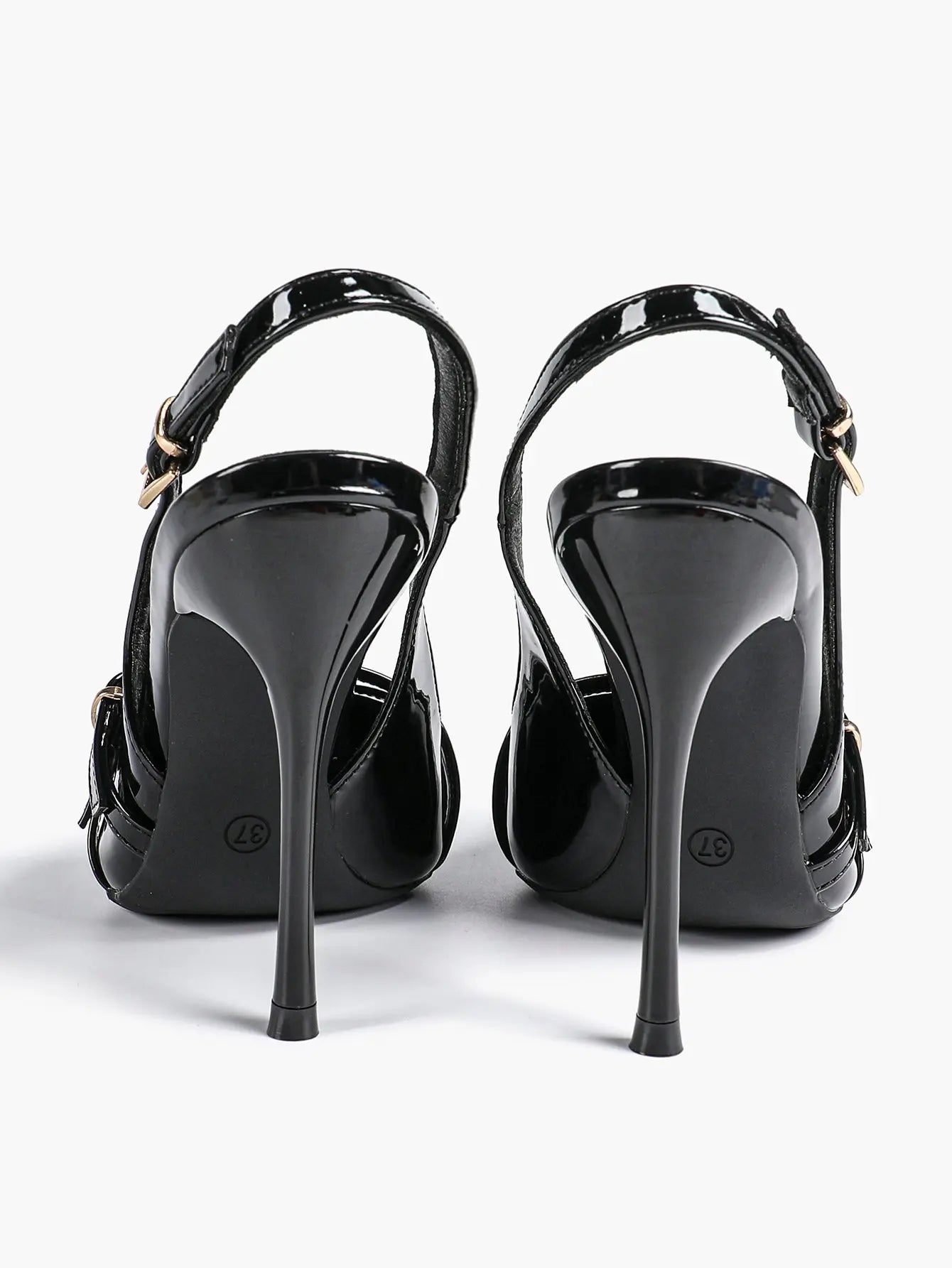 Women's High-Heel Sandals Closed Pointed Toe Slingback Heels Ankle Strap Stiletto Heels Elegant YISHIFAN