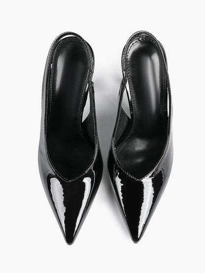 Women's Slingback Pumps Closed Pointed Toe Stiletto Heels Wedding Party Dress Shoes YISHIFAN