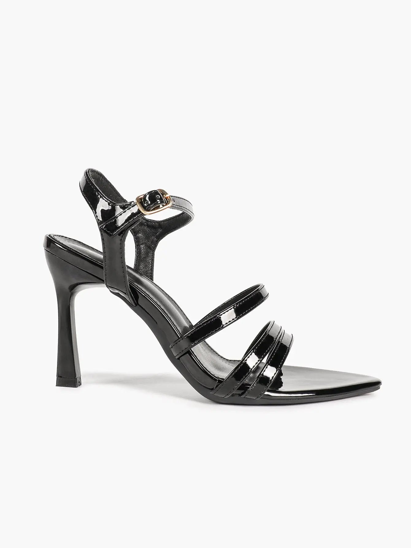 Women's Open Toe Stiletto Sandals Ankle Strap Buckle Sexy High Heel Dress Shoes 9.5CM YISHIFAN
