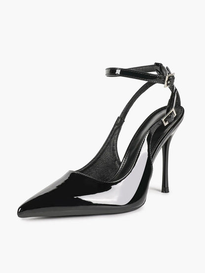 Ivory D’Orsay Double Strap Stiletto Heels – Women’s Pointed Toe Ankle Strap High Heels YISHIFAN