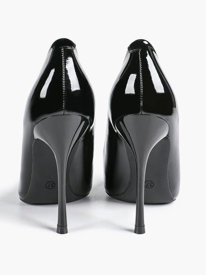 Women's Stiletto Heels Closed Sharp Pointed Toe Classic Wedding Party Dress Pump Shoes YISHIFAN