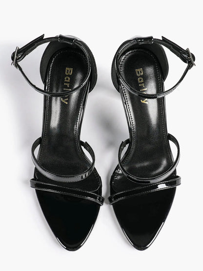 Women's High Stilettos Heels Open Toe Pointed Sandals Ankle Strap Pumps Dress Shoes Party Work Heeled Sandals YISHIFAN