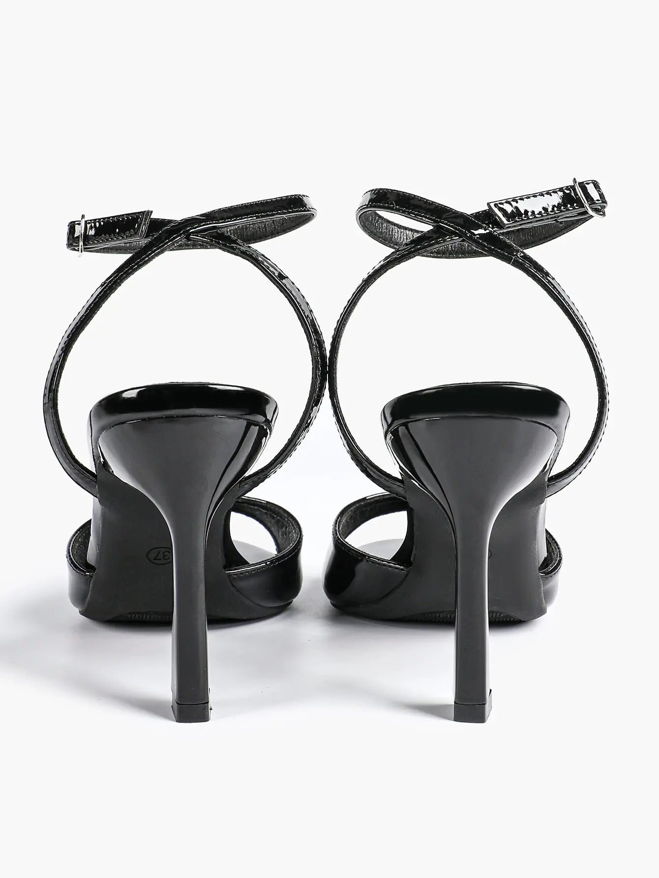 Women Leather High-Heel Sandals Peep-Toe Stiletto Heels Wedding Party Evening Dress Shoes YISHIFAN