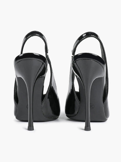 Women's Slingback Pumps Closed Pointed Toe Stiletto Heels Wedding Party Dress Shoes YISHIFAN