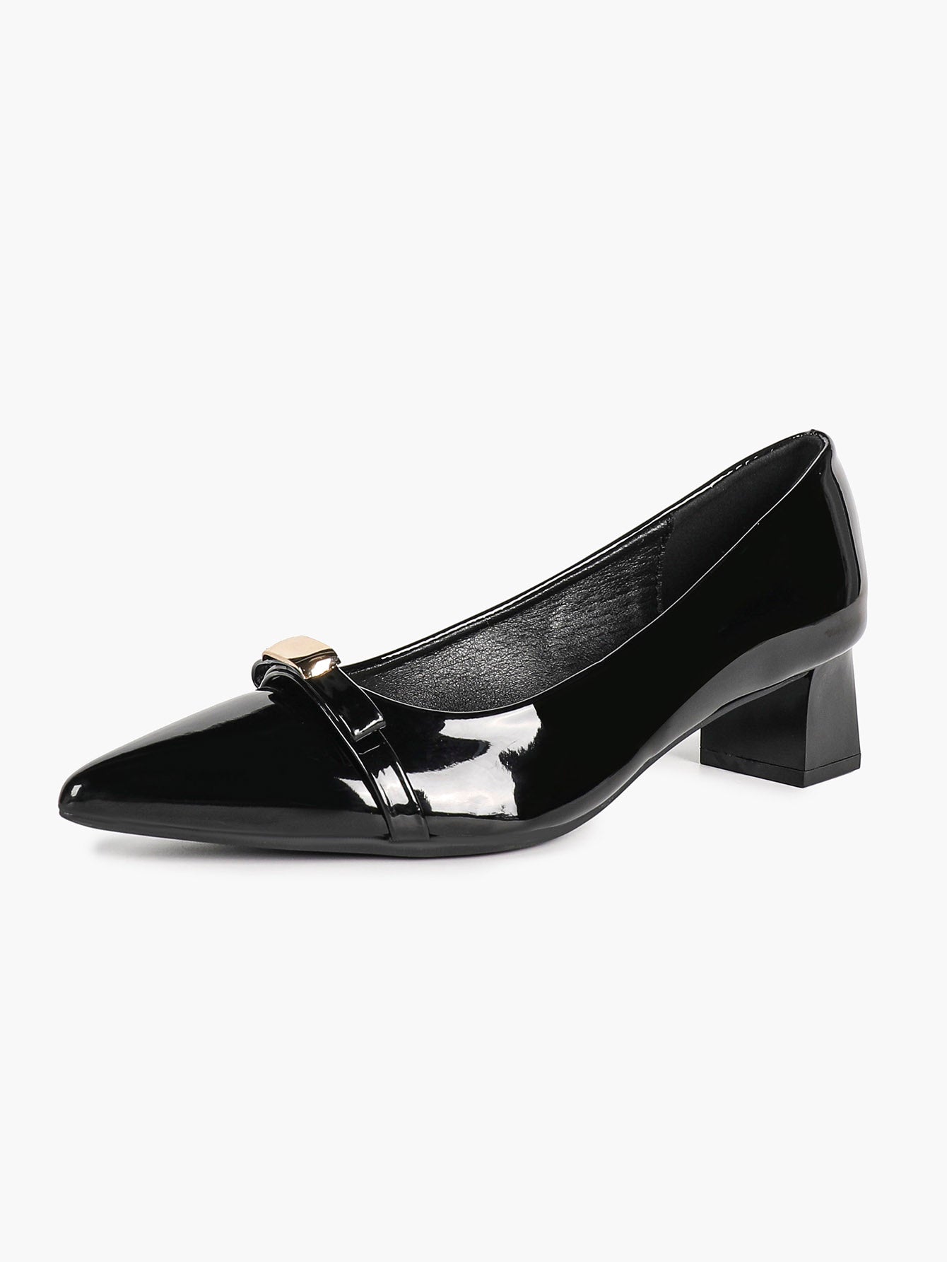 Burgundy Patent Cross-Strap Slingback Heels with Pointed Toe and Low Heel