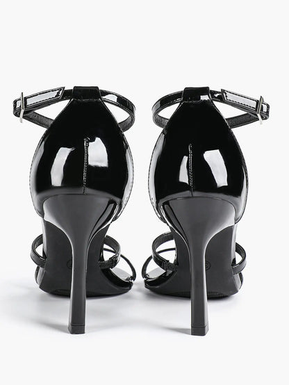 Women's High Stilettos Heels Open Toe Pointed Sandals Ankle Strap Pumps Dress Shoes Party Work Heeled Sandals YISHIFAN