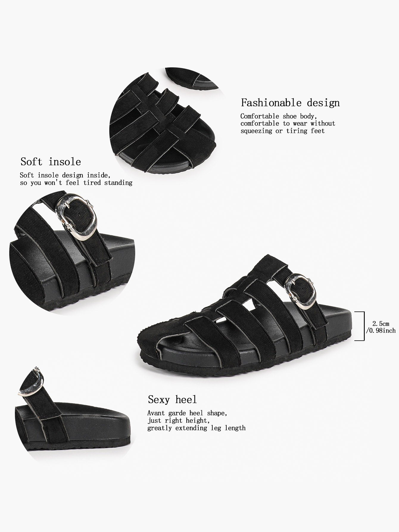 Camel Suede Woven Cage Slides with Silver-Tone Buckle Detail