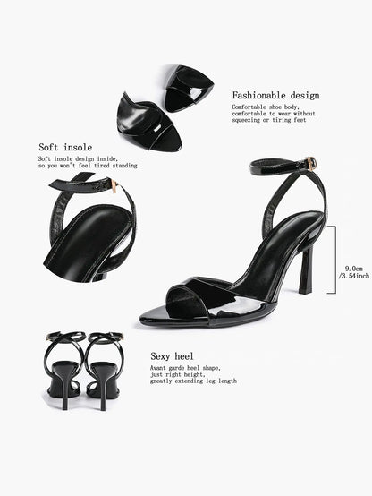 Women's High-Heel Sandals Peep-Toe Fish Mouth Stiletto Heels Wedding Party Dress Shoes YISHIFAN