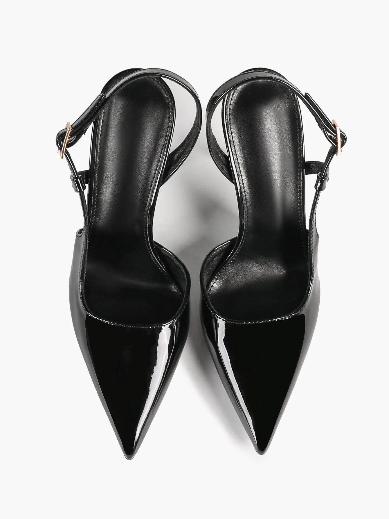 Women Closed Toe Slingback Heels Strappy Pointed Toe Stiletto Heels Wedding Party Dress Shoes YISHIFAN