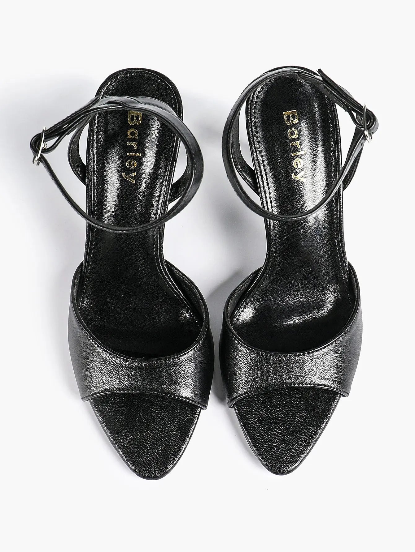 Women Leather High-Heel Sandals Peep-Toe Stiletto Heels Wedding Party Evening Dress Shoes YISHIFAN