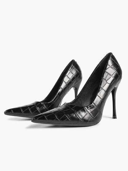 Women's Stiletto Heels Closed Sharp Pointed Toe Classic Wedding Party Dress Pump Shoes YISHIFAN