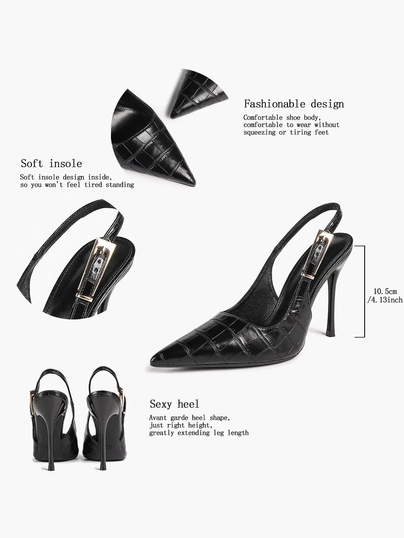 Women's Green Stone High-Heel Sandals Pointed Toe Slingback Stiletto Heels Wedding Party Evening Dress Shoes YISHIFAN