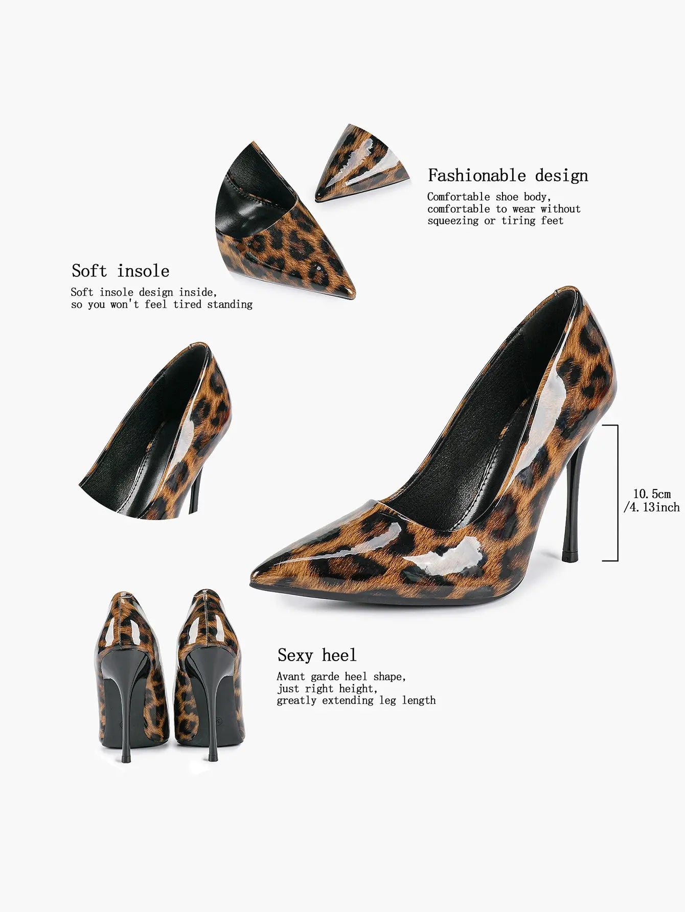 Women's Closed Pointed Toe Classic Stiletto Heels for Wedding Party Evening Dress Shoes YISHIFAN