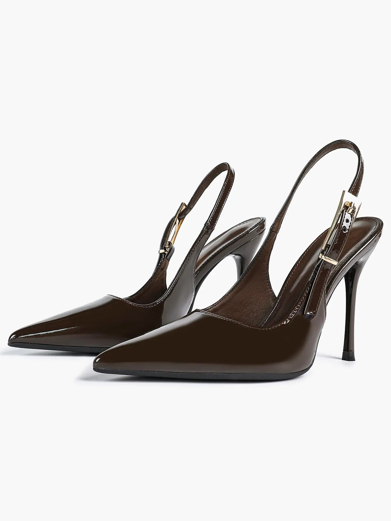 Women's Green Stone High-Heel Sandals Pointed Toe Slingback Stiletto Heels Wedding Party Evening Dress Shoes YISHIFAN