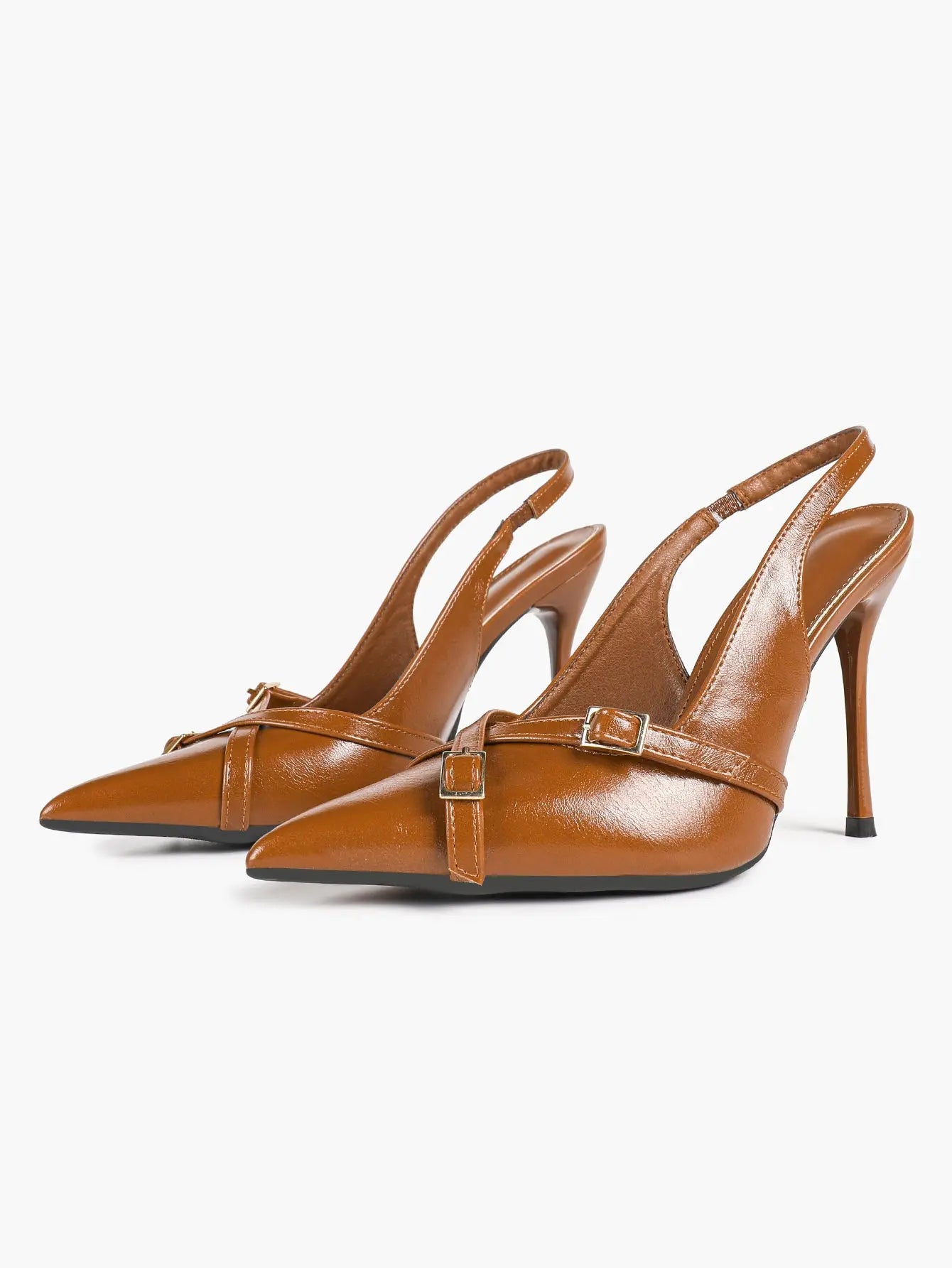 Women's Slingback Closed Pointed Toe Stiletto Wedding Work Comfortable Dress Shoes YISHIFAN