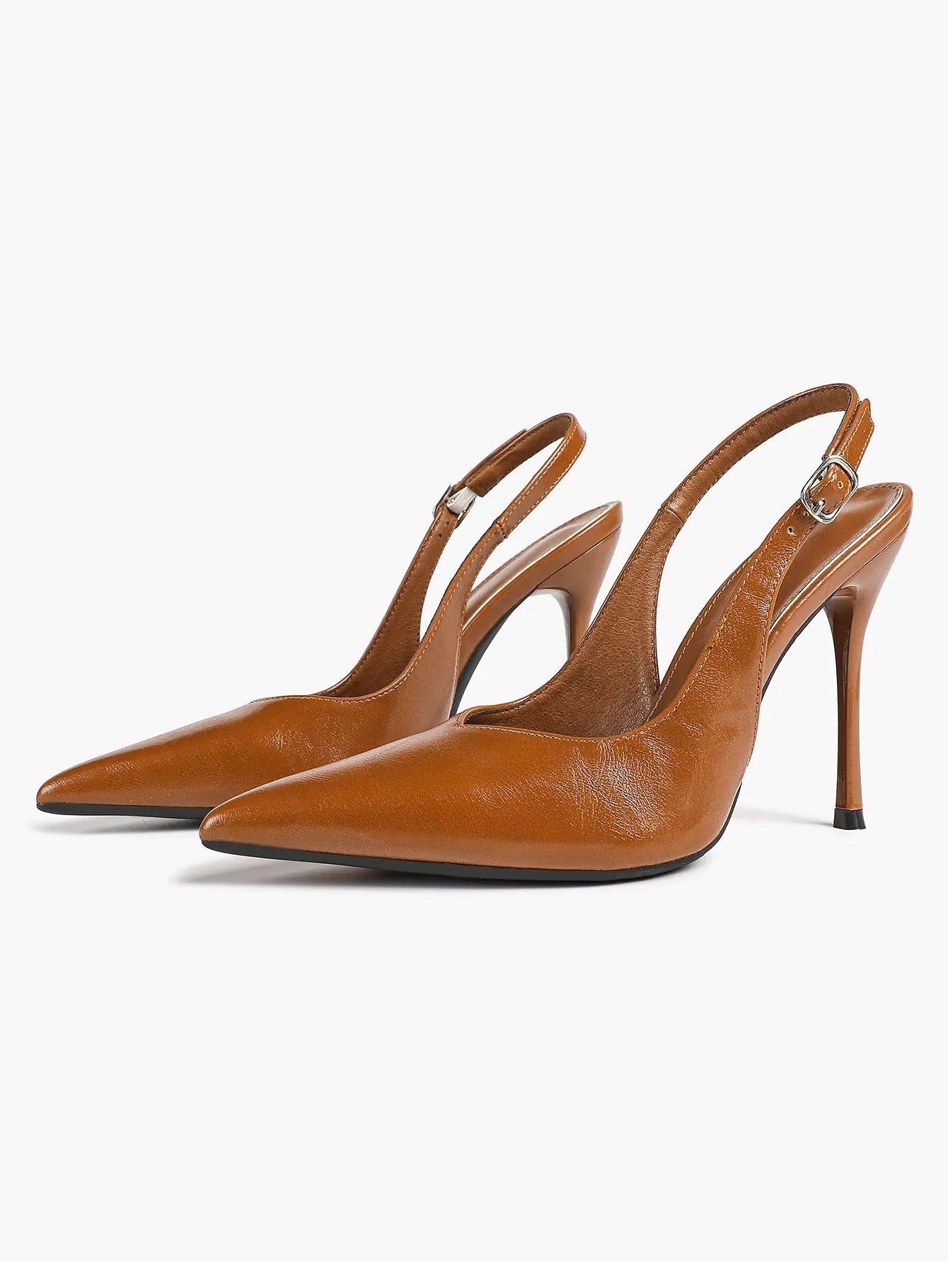 Women Closed Toe Slingback Heels Strappy Pointed Toe Stiletto Heels for Women Wedding Party Office Dress Shoes YISHIFAN