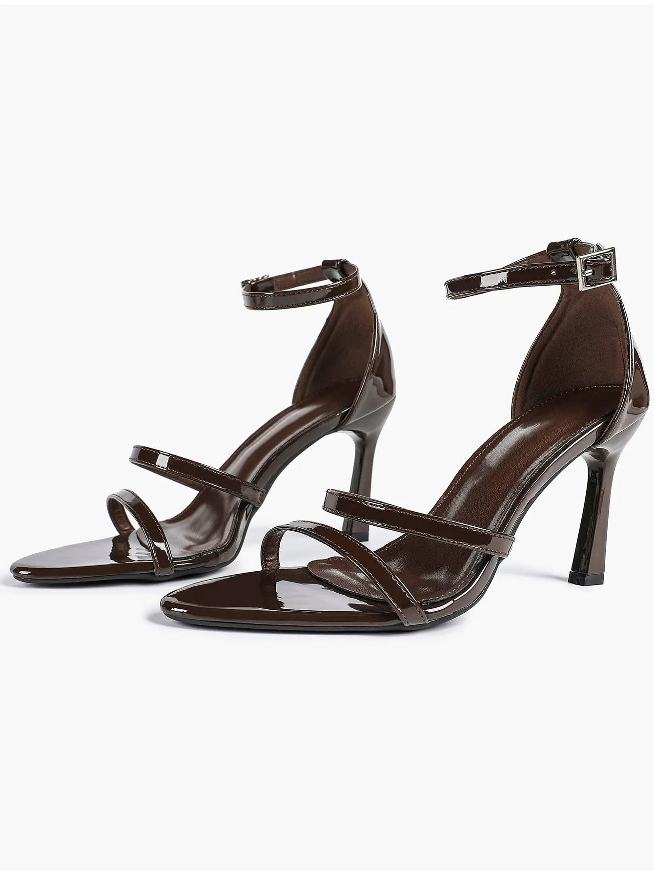 Women's High Stilettos Heels Open Toe Pointed Sandals Ankle Strap Pumps Dress Shoes Party Work Heeled Sandals YISHIFAN