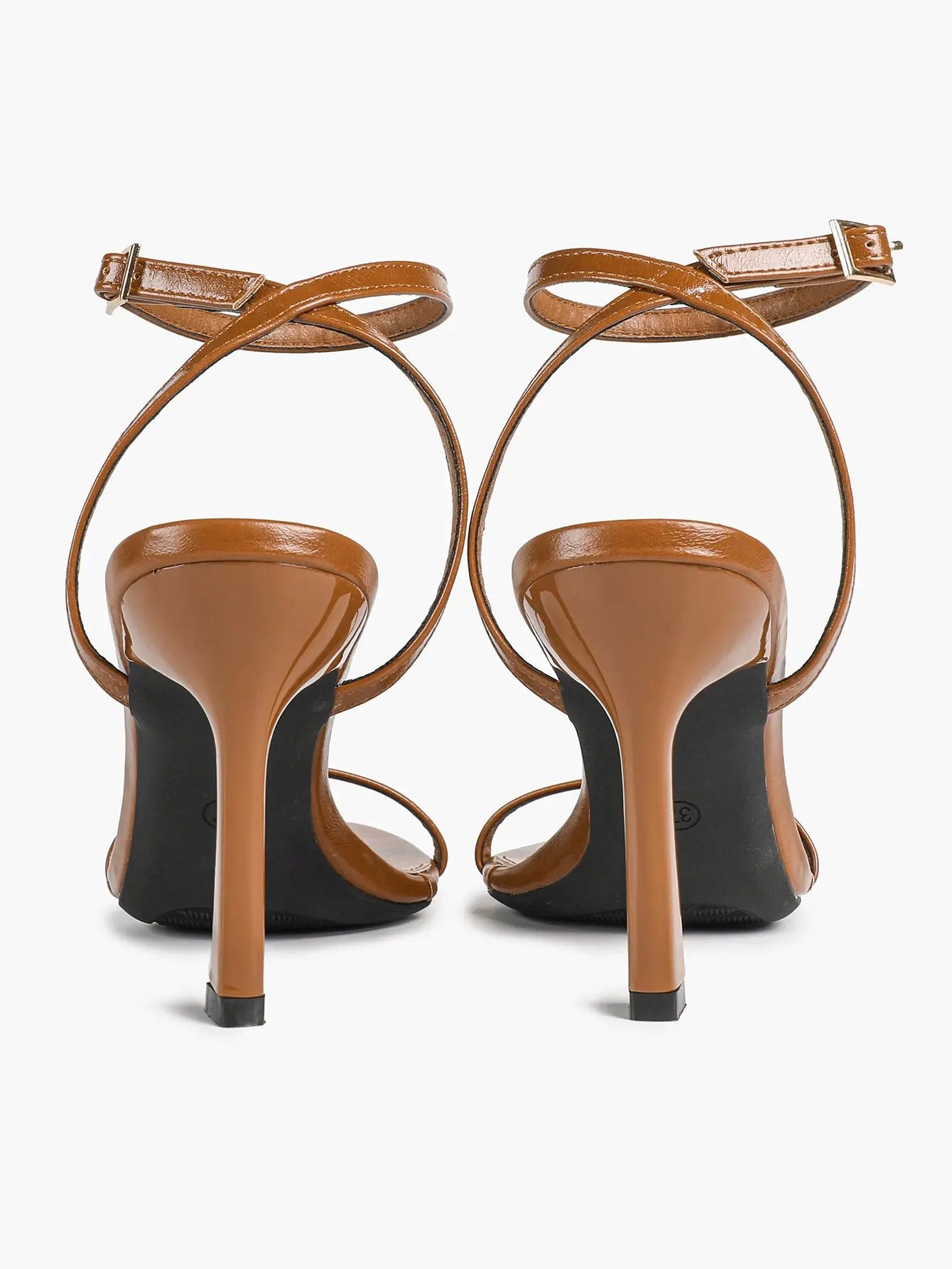 Women Pointed Peep Toe Strappy Heels Ankle Strap Stiletto Kitten Wedding Bridal Party Dress Shoes YISHIFAN
