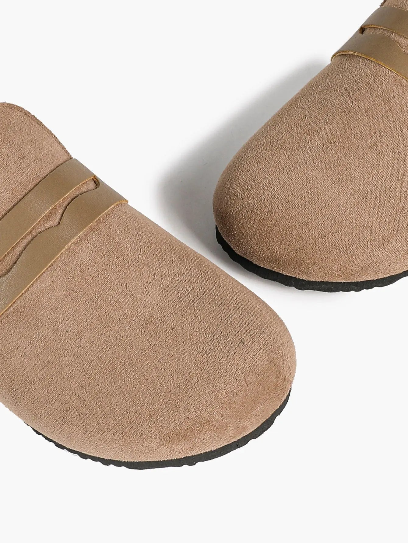 Brown Distressed Suede Penny Loafer Boston Clogs – Women's Cork Platform Closed Toe Mule YISHIFAN