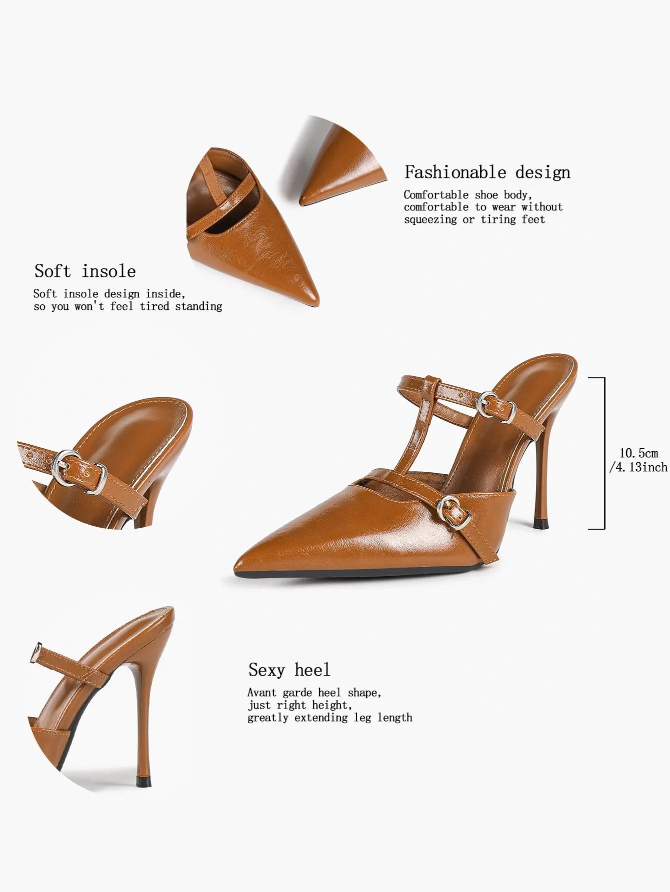 Women's Slingback High Heels Pointed Toe Stilettos Dress Party Pump Shoes YISHIFAN