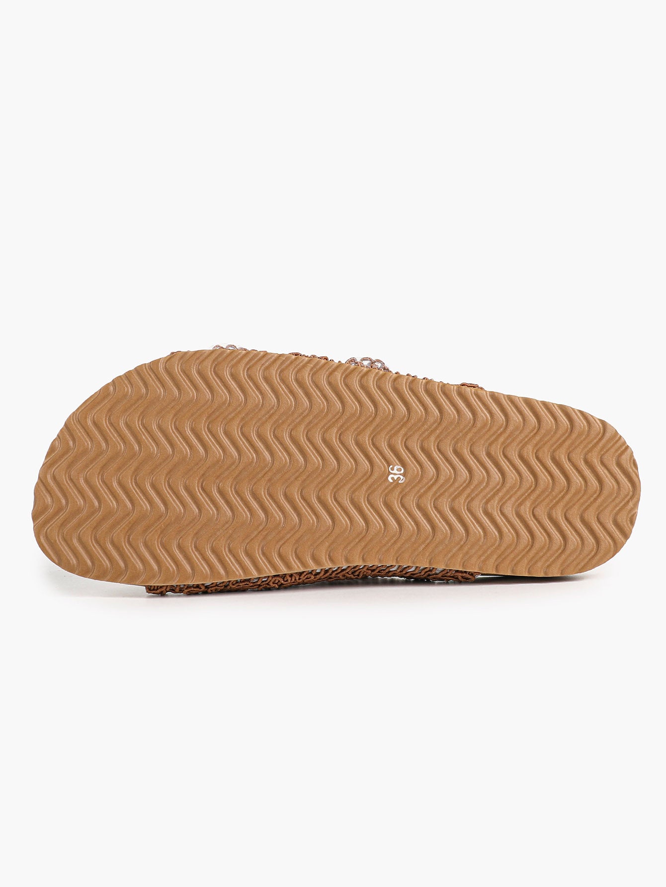 Tan Woven Double-Strap Platform Slides for Boho Summer Style