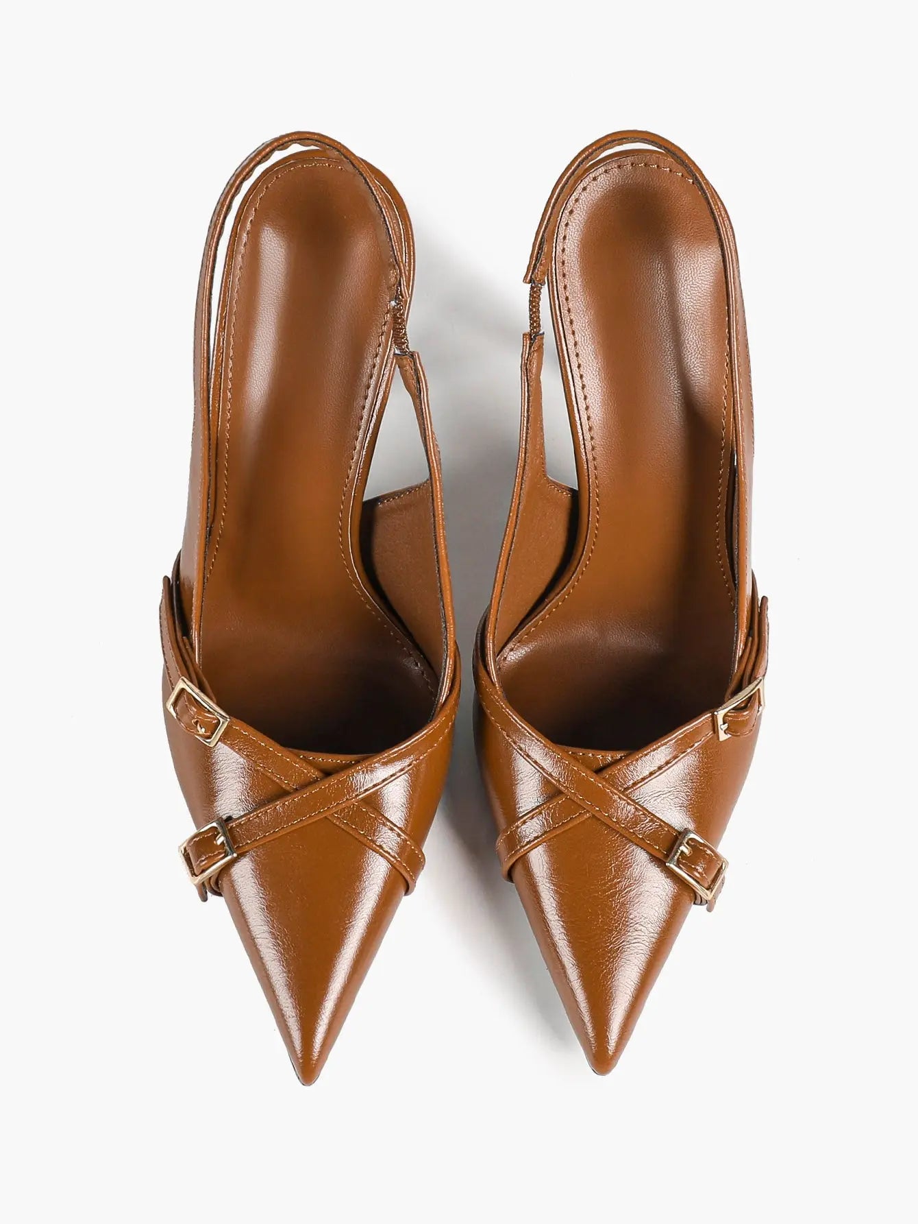 Women's Slingback Closed Pointed Toe Stiletto Wedding Work Comfortable Dress Shoes YISHIFAN