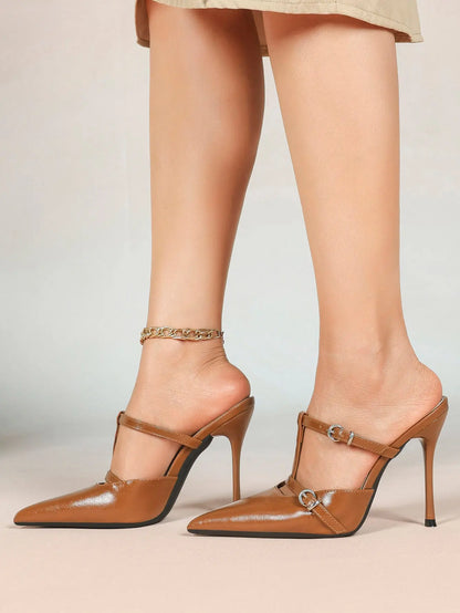 Women's Slingback High Heels Pointed Toe Stilettos Dress Party Pump Shoes YISHIFAN
