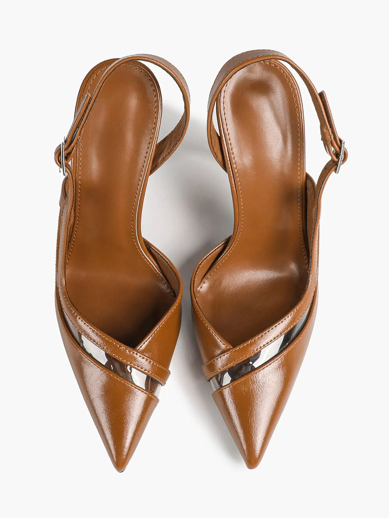 Closed Toe Slingback Heels Women Pumps Strappy Pointed Toe Stiletto Heels for Women Wedding Party Dress Shoes YISHIFAN