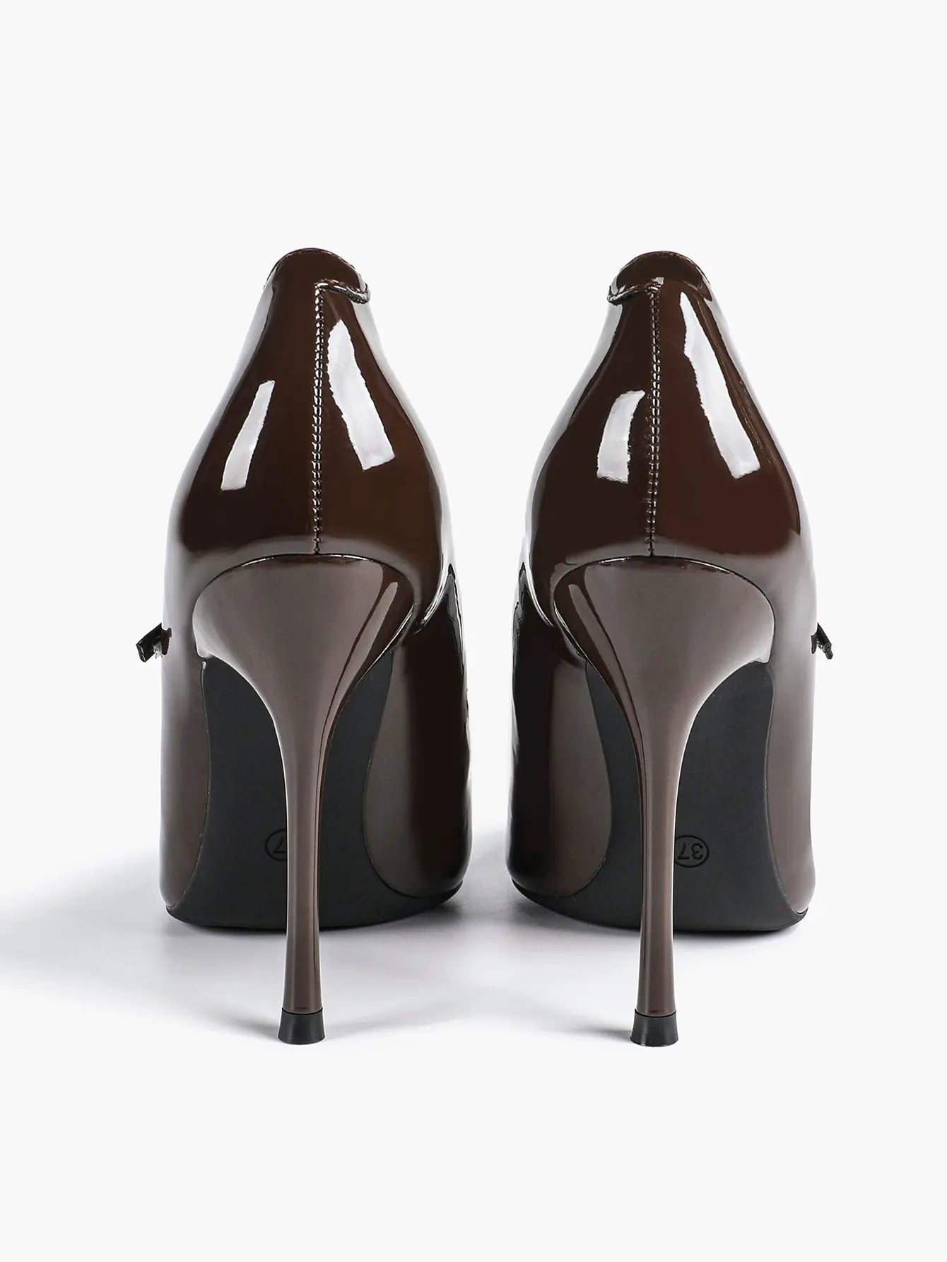 Burgundy Leather Stiletto Heels Sharp Pointed Toe Cross Strap Pump 4.13 INCH for Party Wedding Shoes YISHIFAN