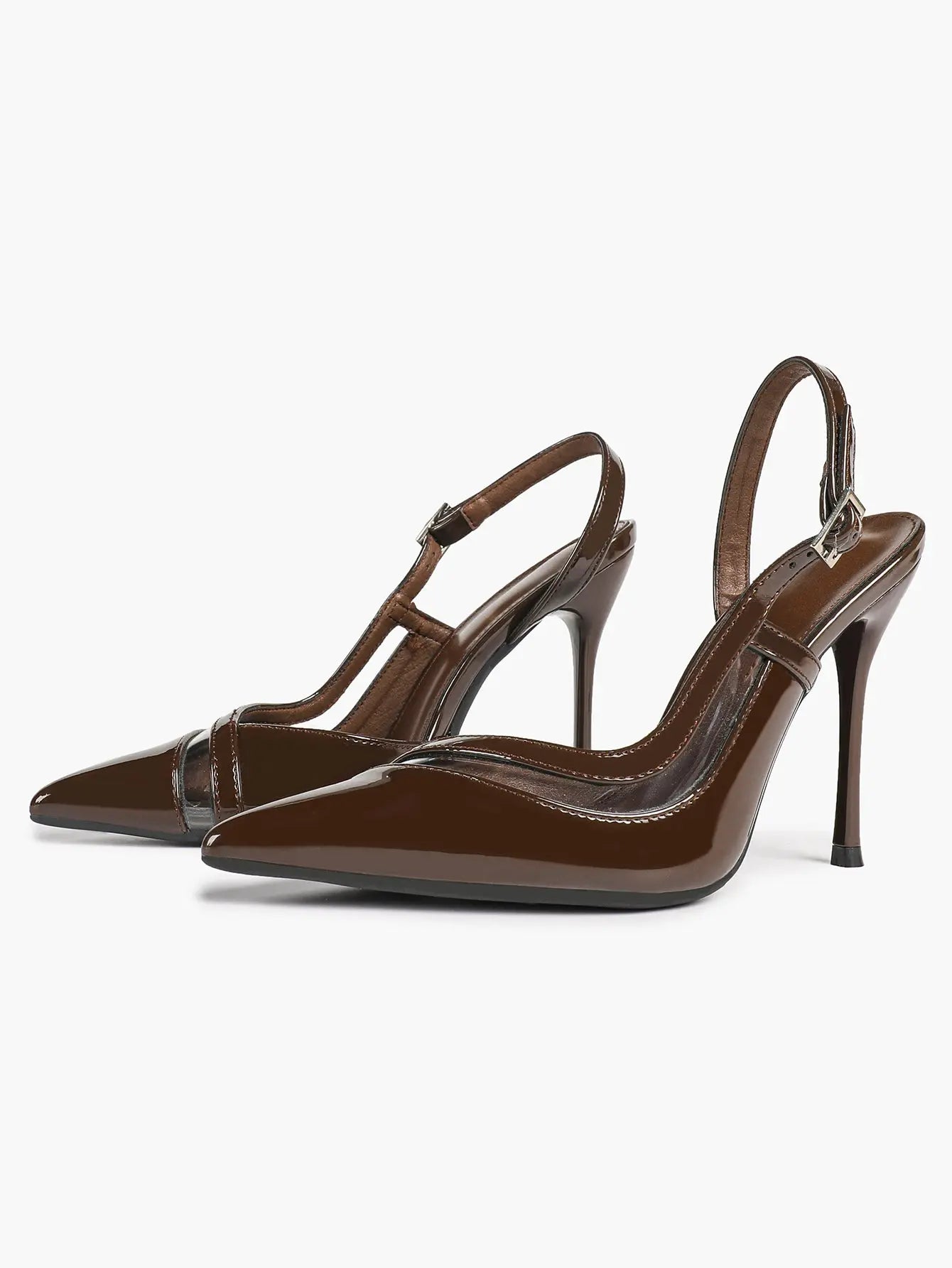 Closed Toe Slingback Heels Women Pumps Strappy Pointed Toe Stiletto Heels for Women Wedding Party Dress Shoes YISHIFAN