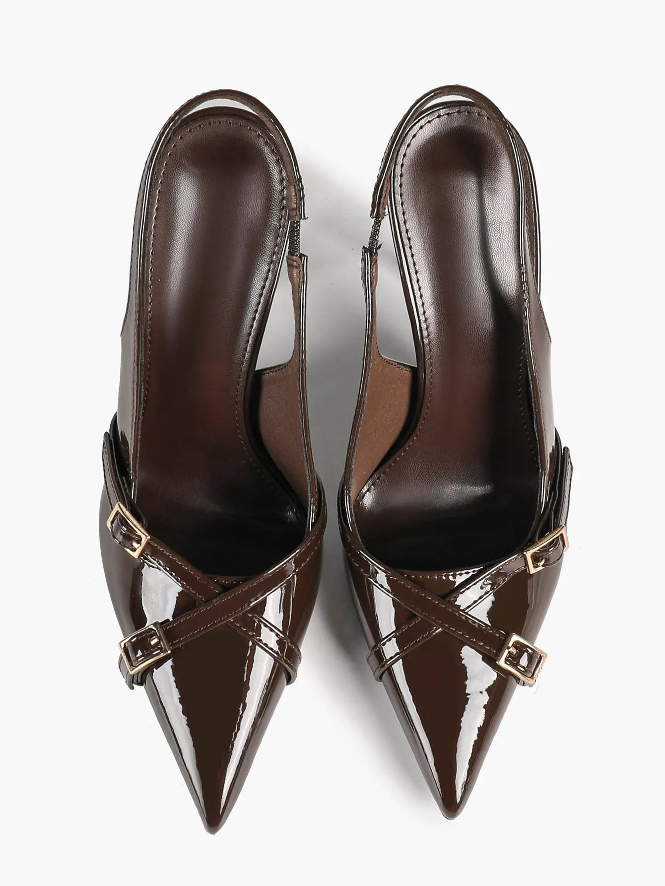 Women's Slingback Closed Pointed Toe Stiletto Wedding Work Comfortable Dress Shoes YISHIFAN