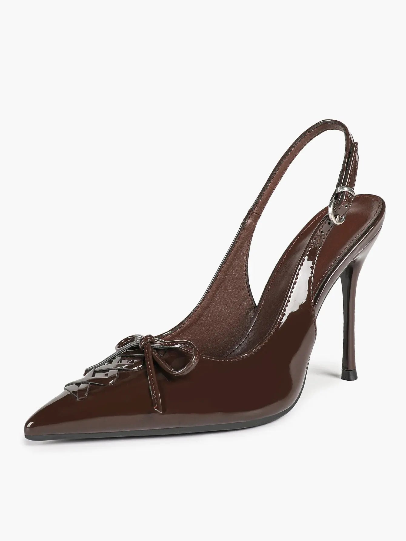 Slingback Pumps for Women Pointed Toe Bow Tie Stiletto Heels Dress Shoes Comfortable Sexy High Heels YISHIFAN