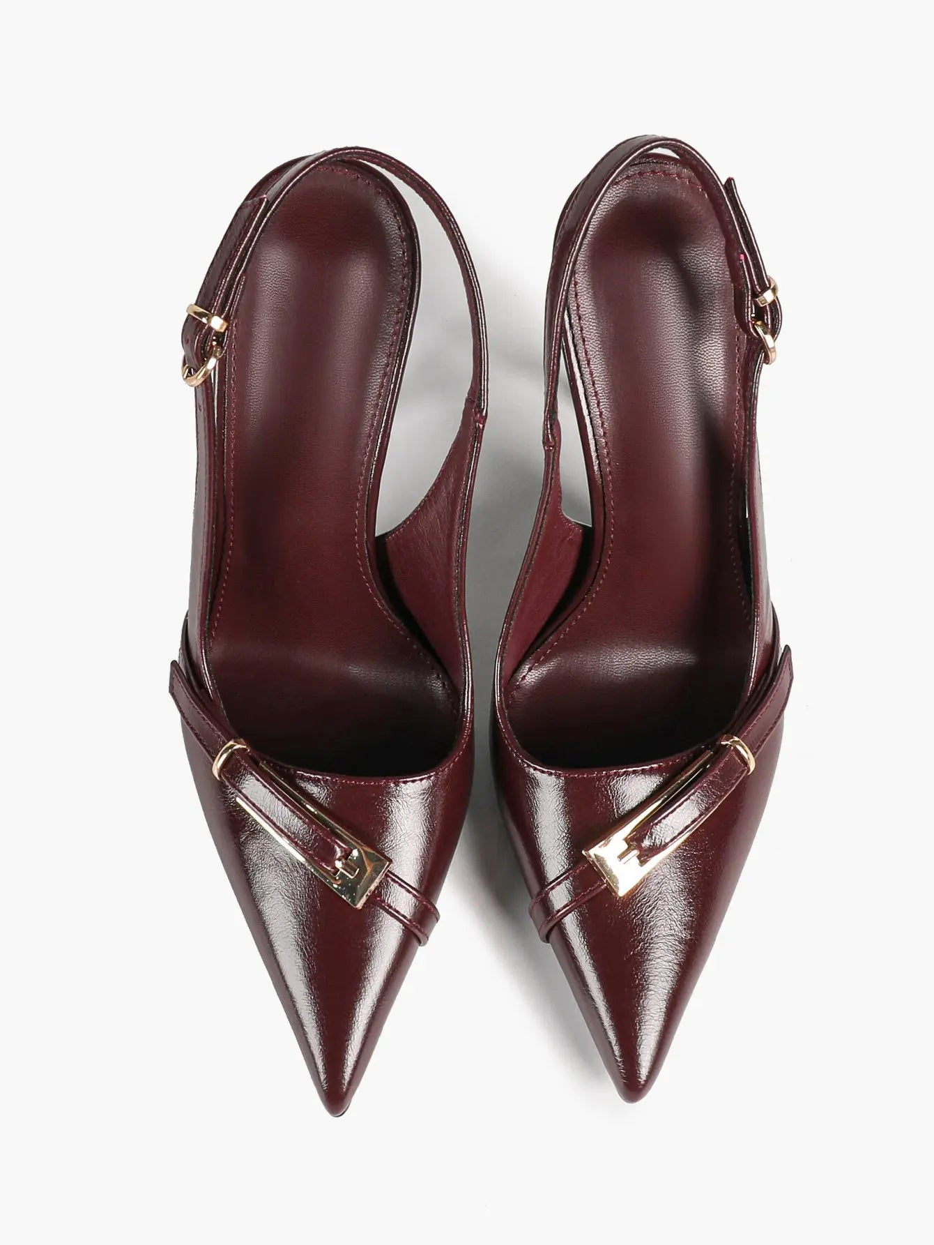 Chocolate-Brown Sculptural Stilettos: Gold-Chain Accents & Cloud-Like Soft Insole for Leg-Lengthening Glamour YISHIFAN