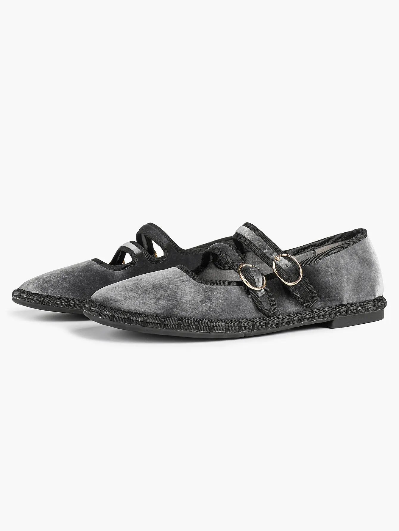 Women's Pink Suede Ballet Flats with Double Gold Buckle Cloud Comfort Insole for Casual Chic Everyday Shoes YISHIFAN