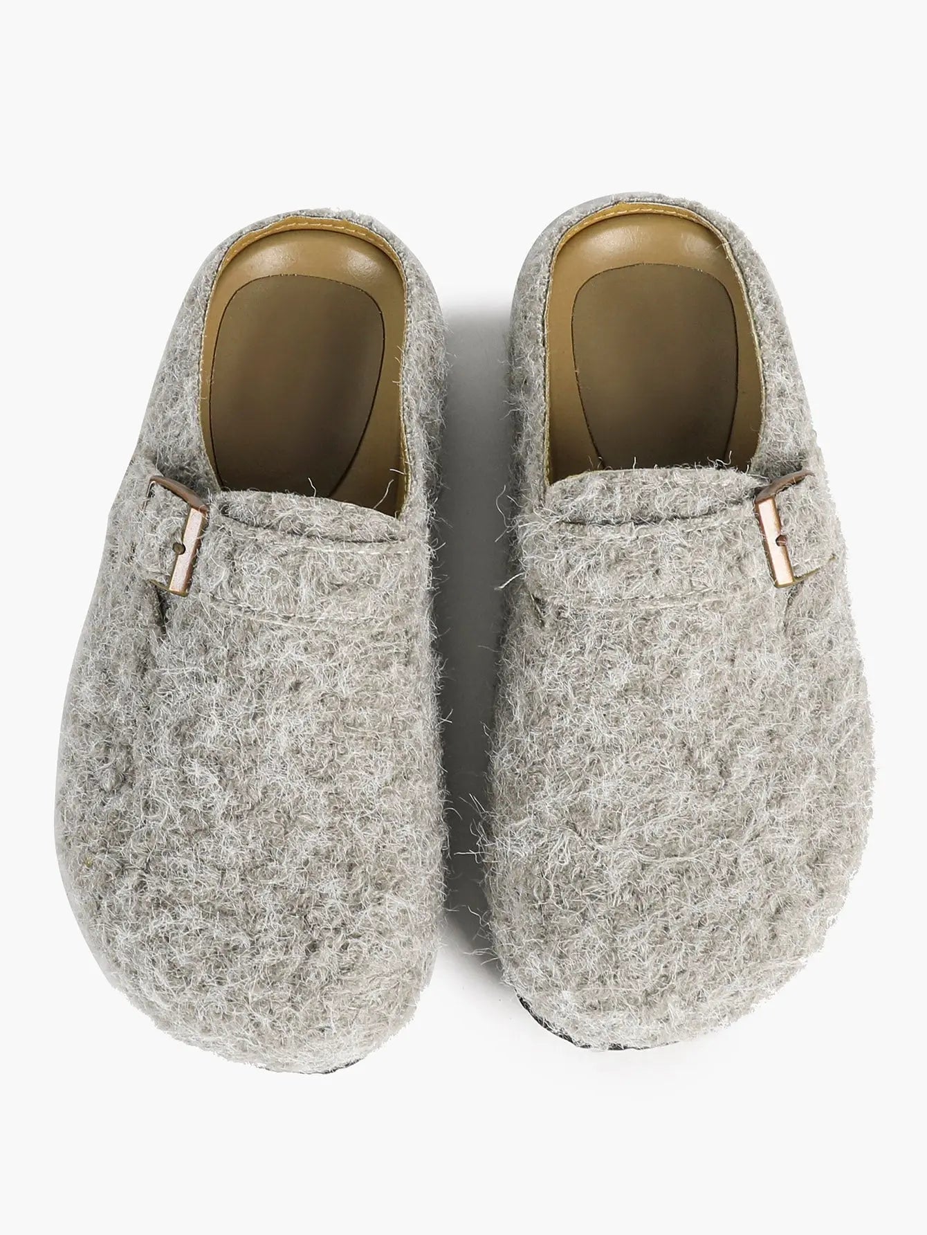 Black & White Tweed Fringe Boston Clogs – Women's Closed Toe Buckle Mule in Chanel-Style Fabric YISHIFAN
