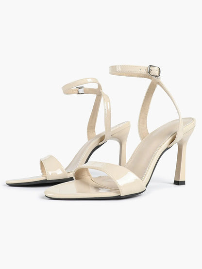 Women's Light Golden Kitten Open Toe Cross Strap High-Heel Sandals Wedding Party Dress Shoes YISHIFAN