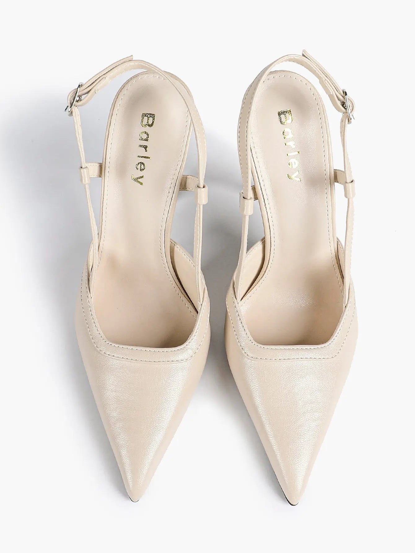 Women's Black Leather High-Heel Sandals Pointed Toe Stiletto Heels Office with for Wedding Party YISHIFAN