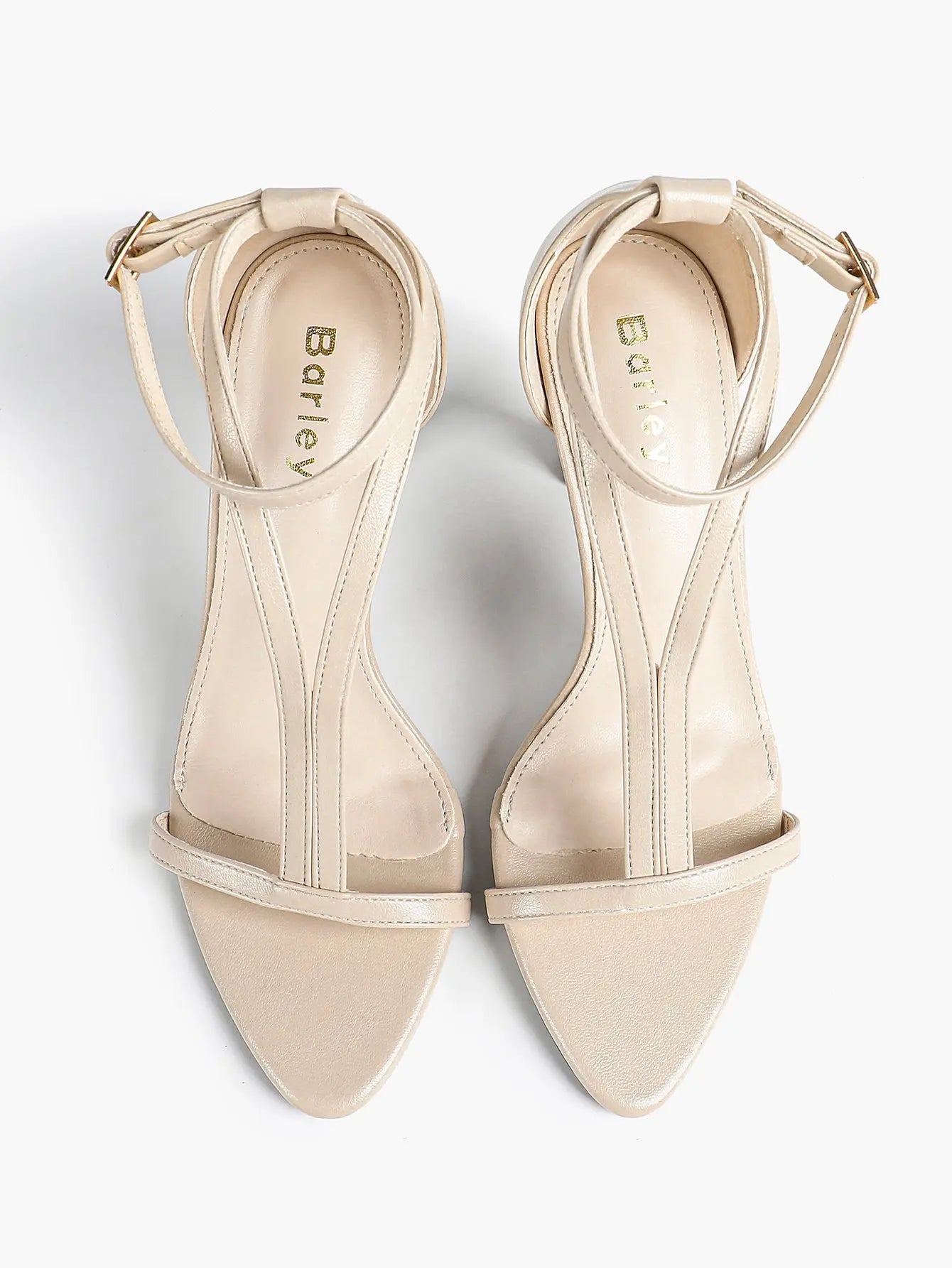 Women's Pointed Toe High-Heel Sandals Y-Strap Adjustable Ankle Strap Wedding Party Shoes YISHIFAN