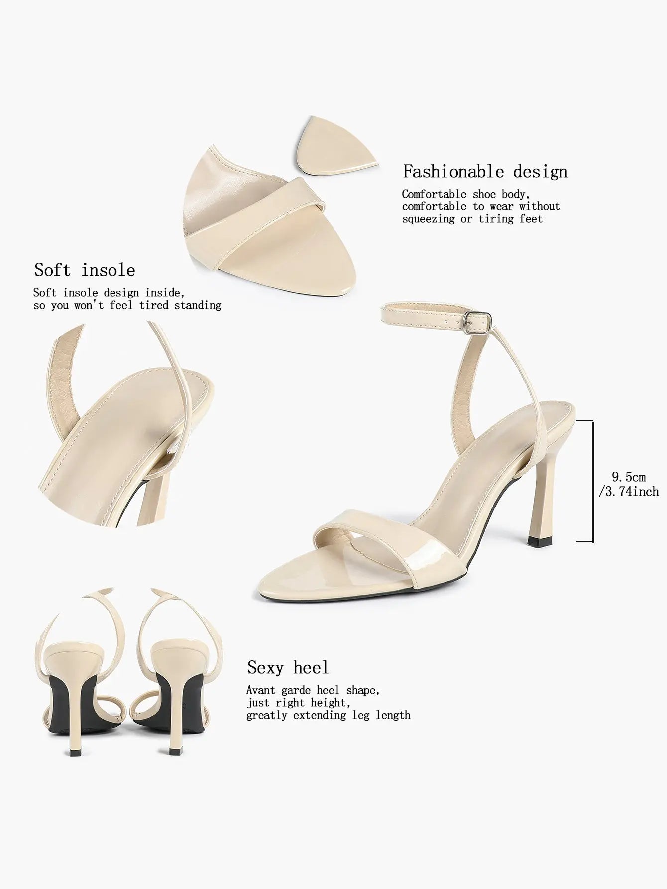 Women's Light Golden Kitten Open Toe Cross Strap High-Heel Sandals Wedding Party Dress Shoes YISHIFAN