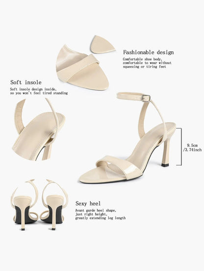 Women's Light Golden Kitten Open Toe Cross Strap High-Heel Sandals Wedding Party Dress Shoes YISHIFAN