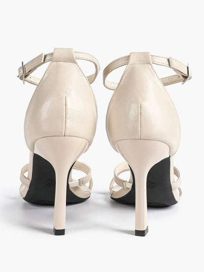 Women's High Stilettos Heels Open Toe Pointed Sandals Ankle Strap Pumps Dress Shoes Party Work Heeled Sandals YISHIFAN