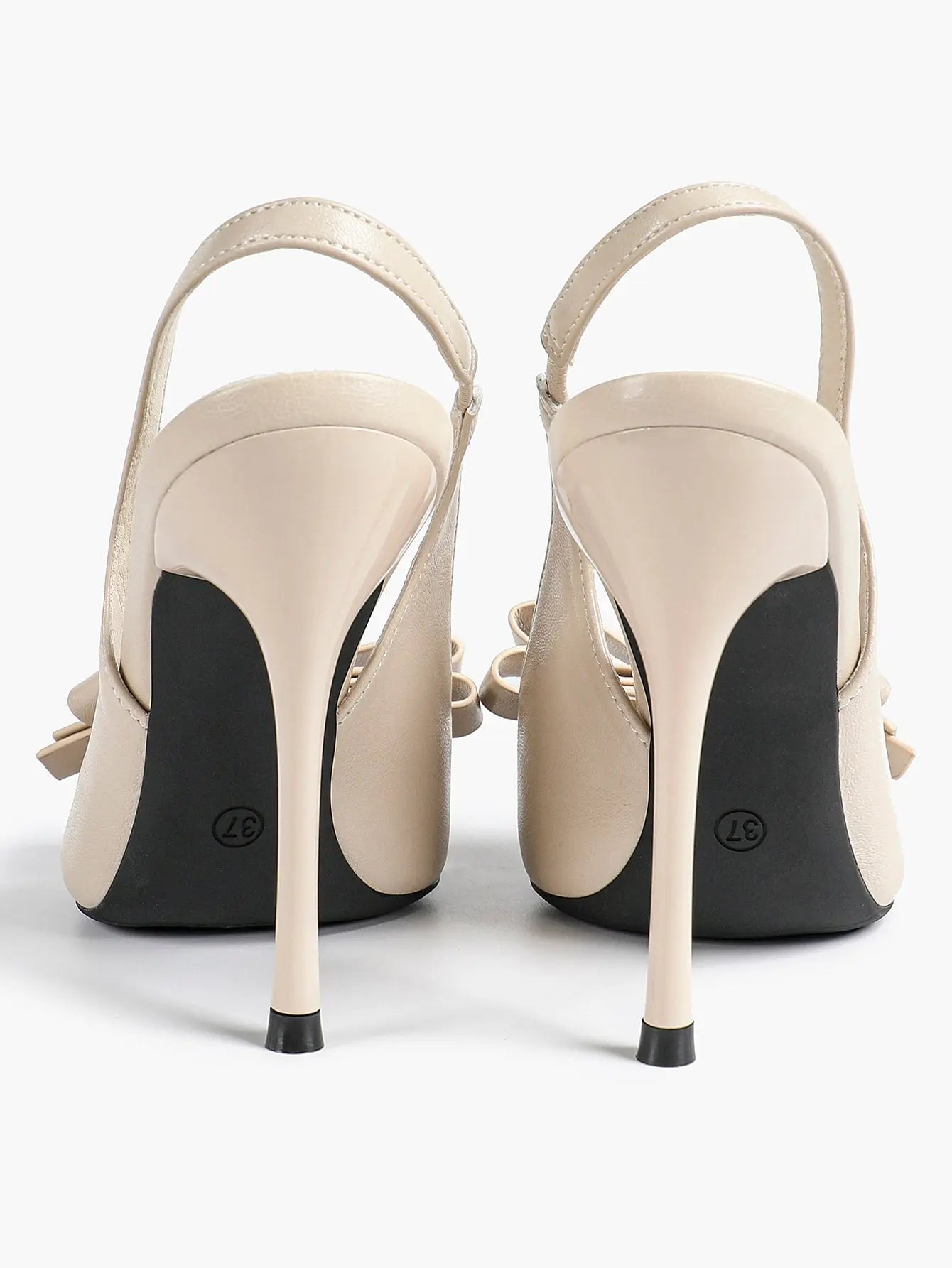 Women's Leather Bowknot High-Heel Closed Toe Pointed Toe Slingback Stiletto Heels Top-quality Shoes YISHIFAN