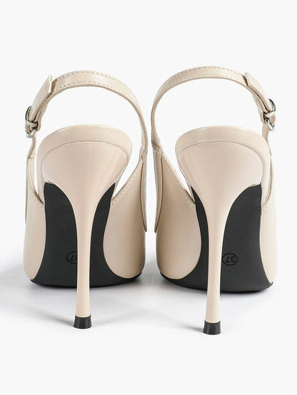 Women's High-Heel Sandals Closed Pointed Toe Slingback Stiletto Heels for Wedding Party YISHIFAN